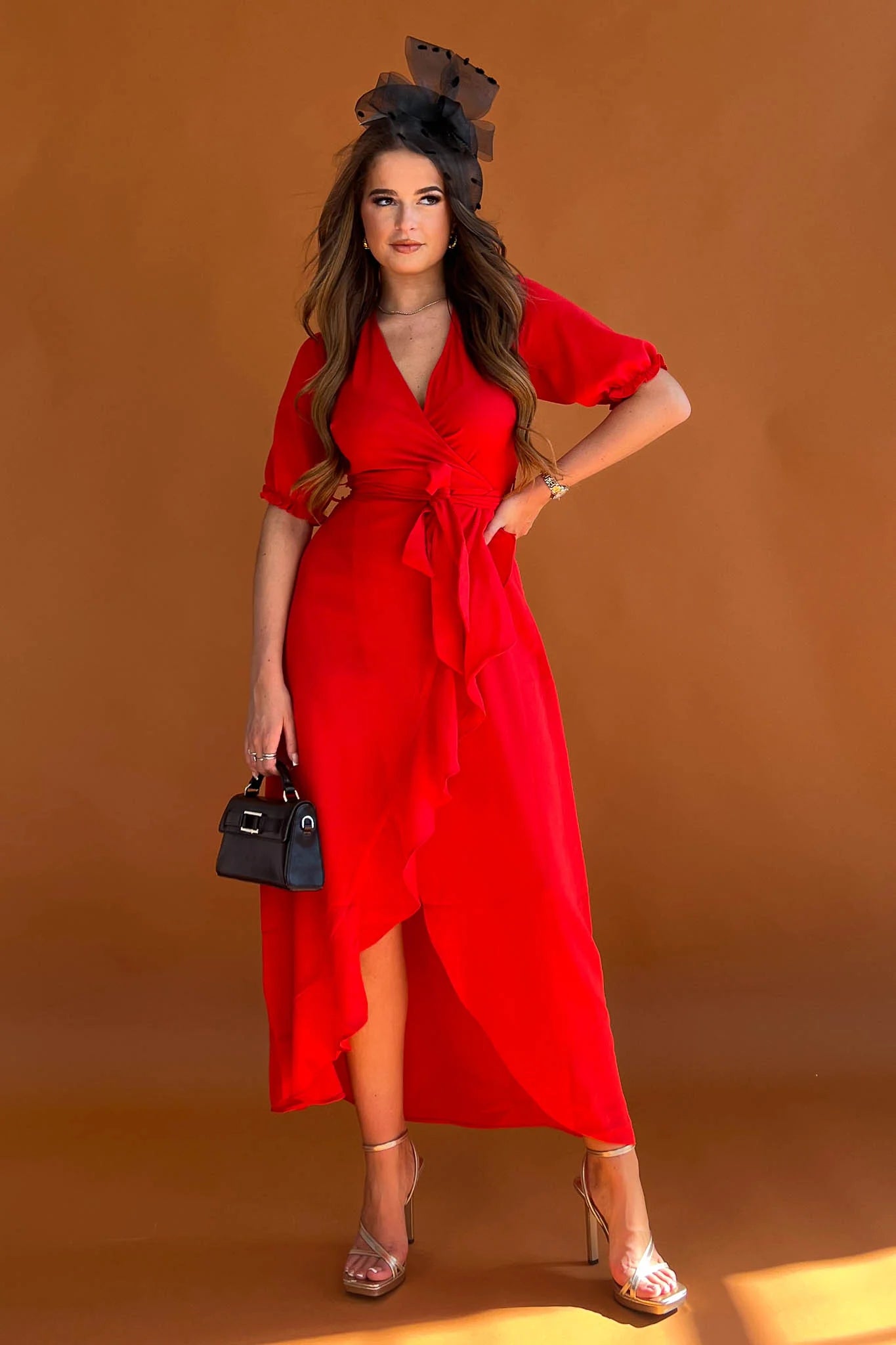 LEONA Women's Red Dress - Elegant & Comfortable Casual Wear for Parties, Dates & Everyday Outfits