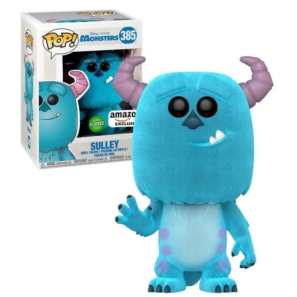 Funko Pop! Disney Monsters Inc. Sulley Flocked Vinyl Figure #385 - Collectible Toy for Disney Fans, Perfect for Display & Gifts