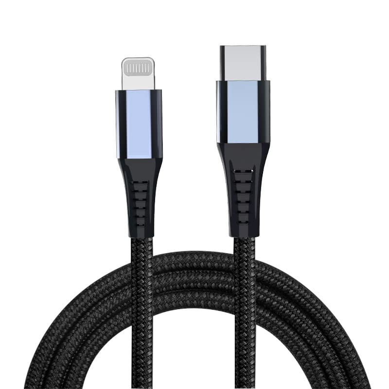 Apple MFi Certified USB C to Lightning Cable - 3A Fast Charging iPhone Charger Cord with 480Mbps High-Speed Data Transfer | Durable Nylon Braided for iPhone 14/13/12/11/X/8 | Perfect for Home, Office & Travel Charging