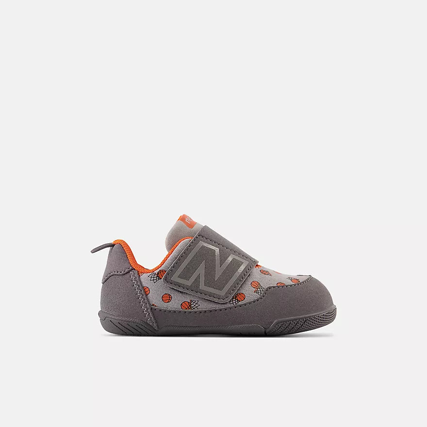 New Balance Grey Hook & Loop Baby Sneakers - Comfortable & Stylish for Toddlers - Perfect for Walking, Playtime & Everyday Wear
