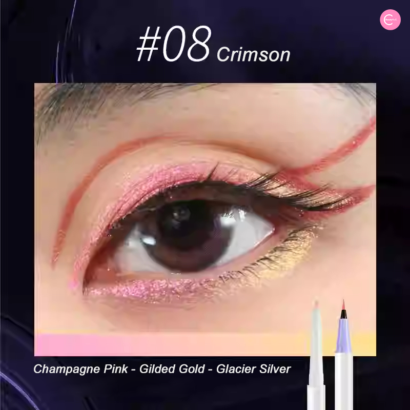 CHARMACY Dual Ended Chameleon Eyeliner Pen - Waterproof Liquid Eyeliner with 2 Colors - Perfect for Day to Night Makeup Looks, Parties and Special Occasions