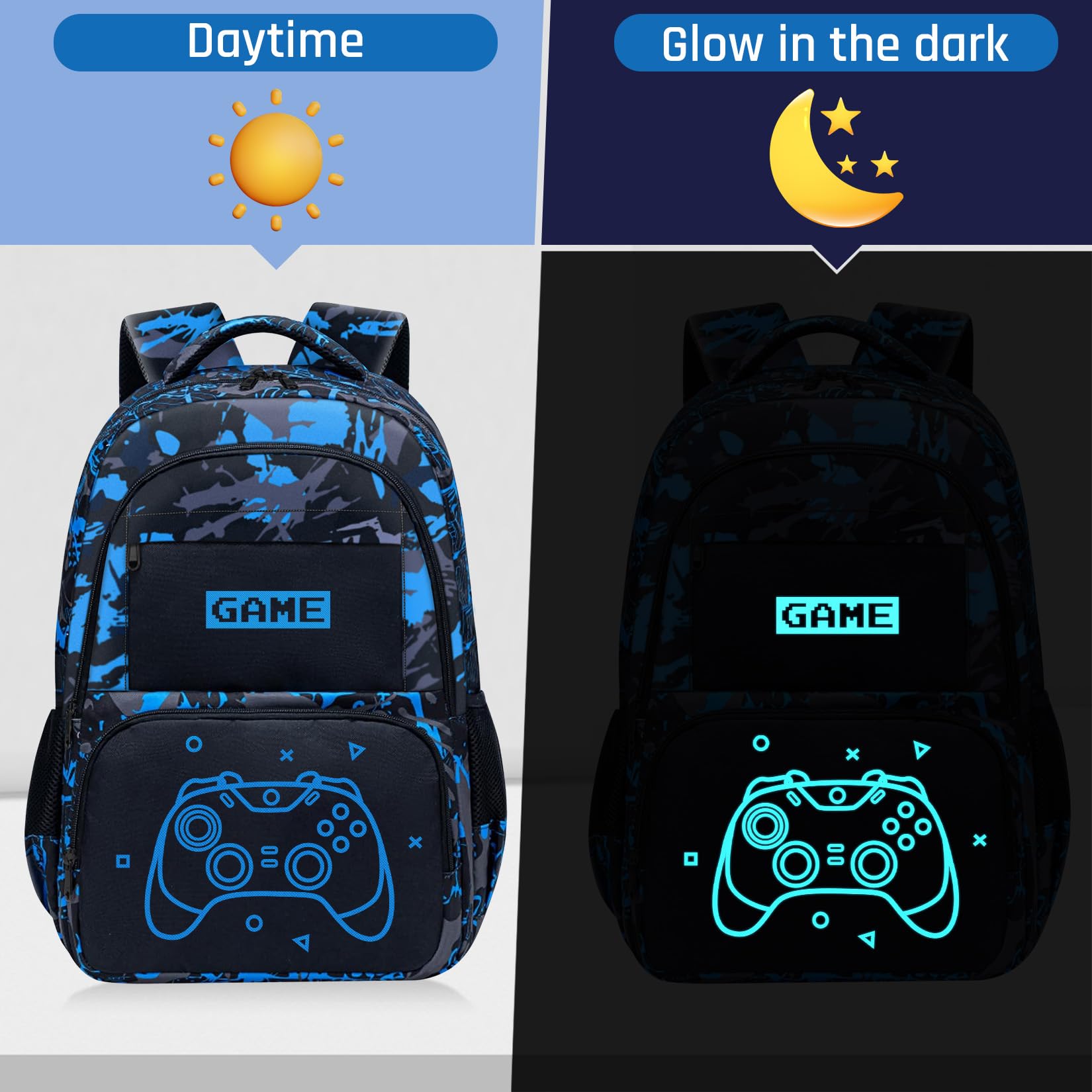 Glow in The Dark Backpack for Boys & Girls - 17