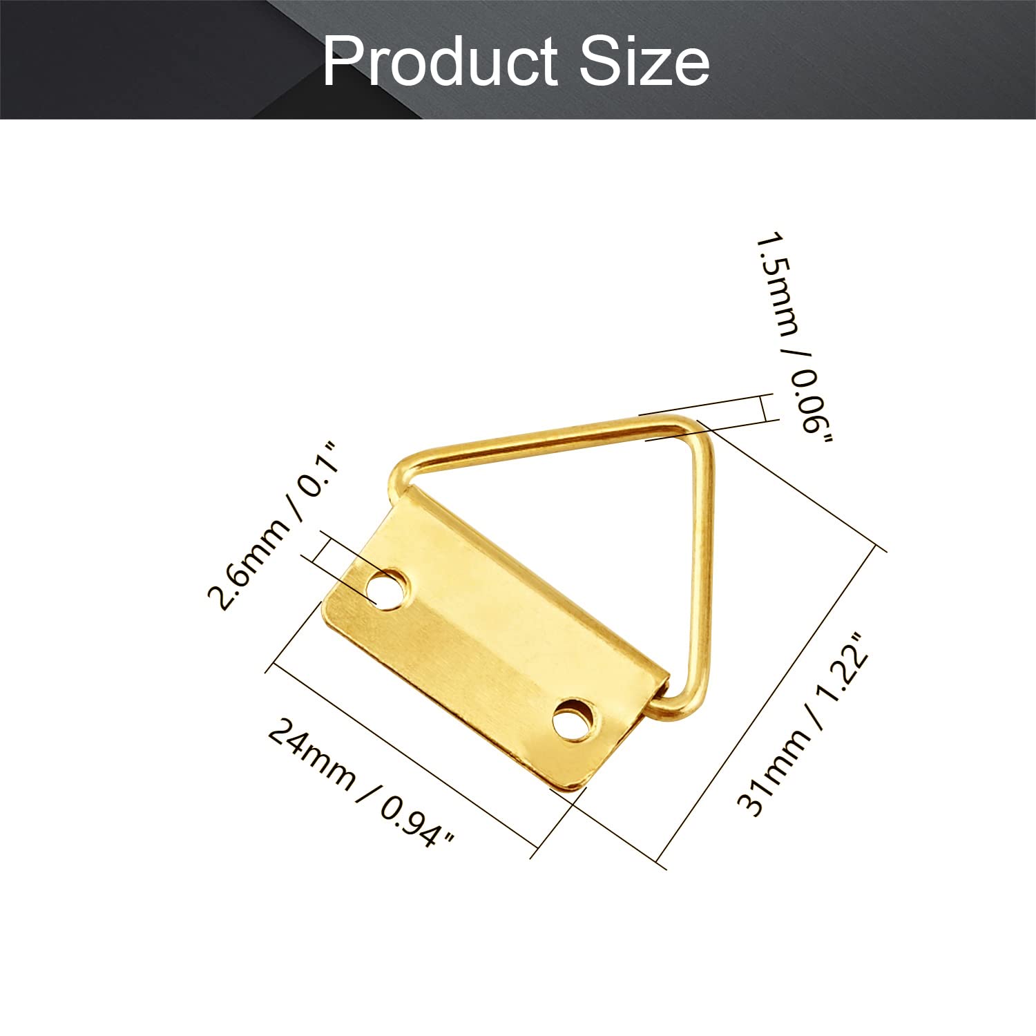 Gold Tone Picture Frame Buckles 50PCS Kit - Home Decor & Photo Hanging Solutions