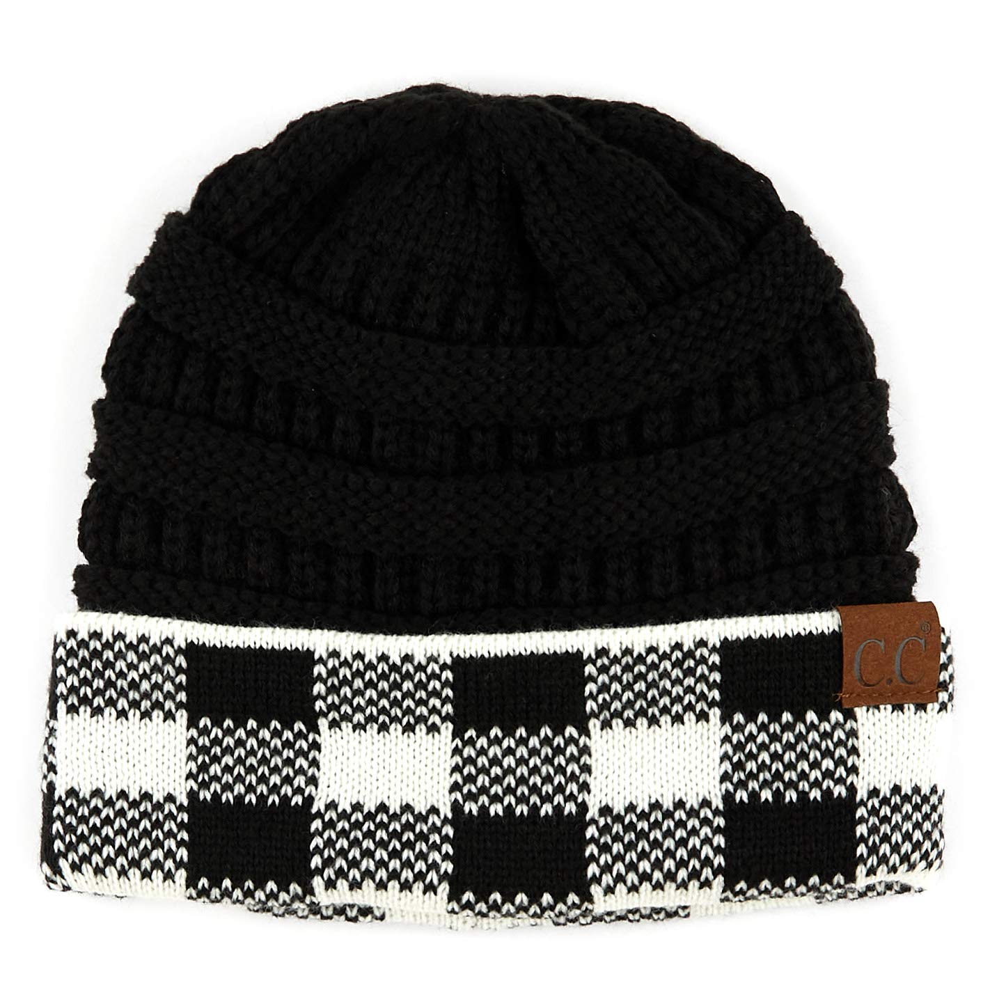 CC Exclusives Solid Color Beanie Tail Hat - Winter Warm Knit Skull Cap for Men & Women - Perfect for Skiing, Snowboarding & Outdoor Activities