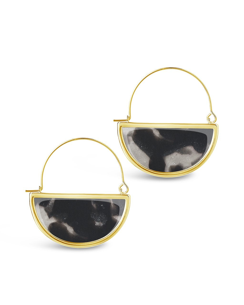 Handmade Resin Half Moon Dangle Earrings for Women - Boho Chic Statement Jewelry - Perfect for Parties, Weddings & Everyday Wear