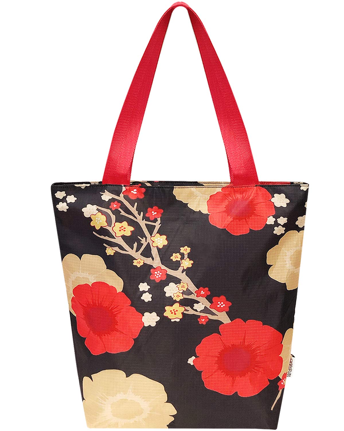 Allydrew Foldable Lightweight Tote Bag - Durable Ripstop Polyester Reusable Shopping Bag for Women & Men - Perfect for Travel, Gym, Beach, Work & Everyday Use