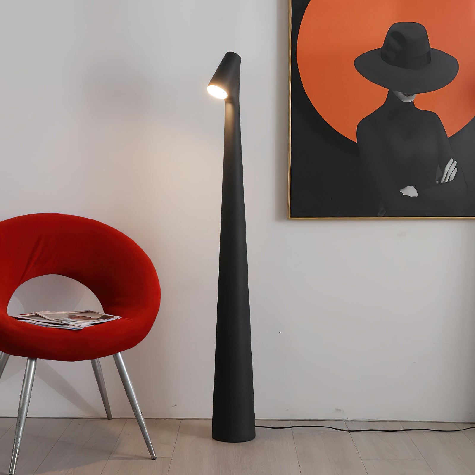 Modern African Inspired Floor Lamp - Handcrafted Tribal Design for Living Room, Bedroom & Office Decor - Perfect for Boho, Safari & Ethnic Home Styling
