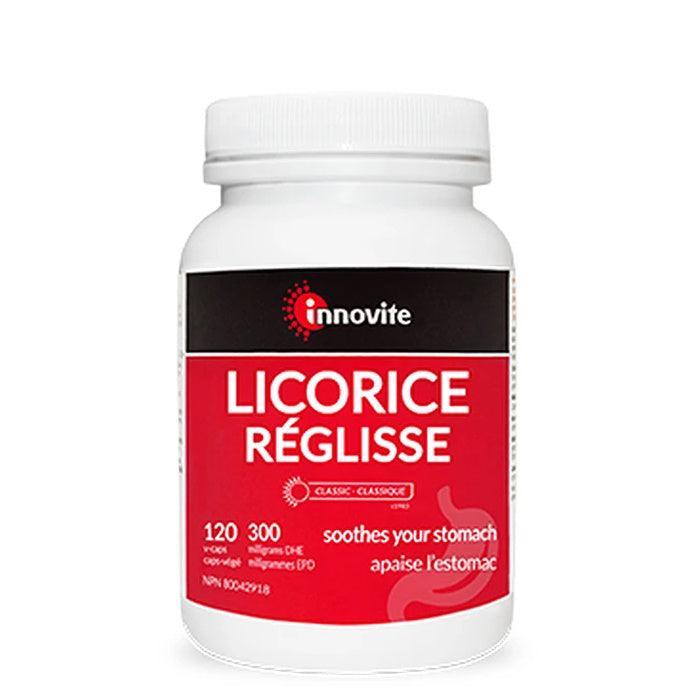 Innovite Licorice Root Extract 300mg - 120 Vegan Capsules for Immune Support & Digestive Health - Herbal Supplement for Stress Relief & Adrenal Support