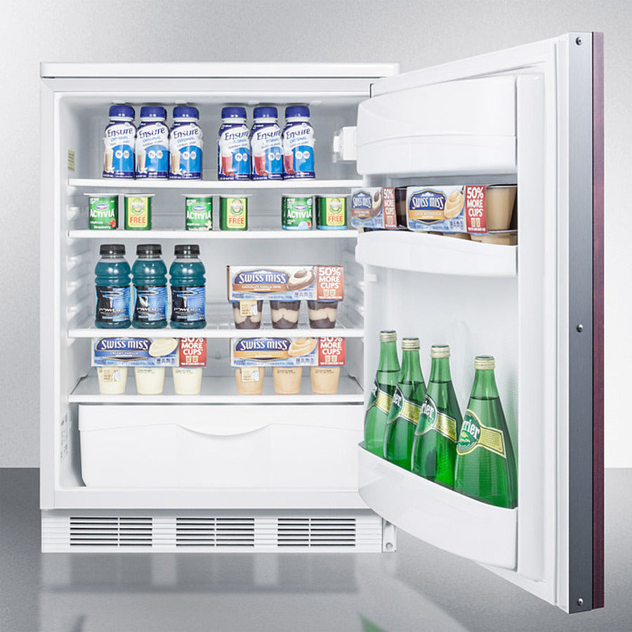 Accucold 24 Inch Wide Built-In All Refrigerator with Integrated Door Frame - FF6WBI7IF - Perfect for Modern Kitchens, Restaurants, and Commercial Spaces