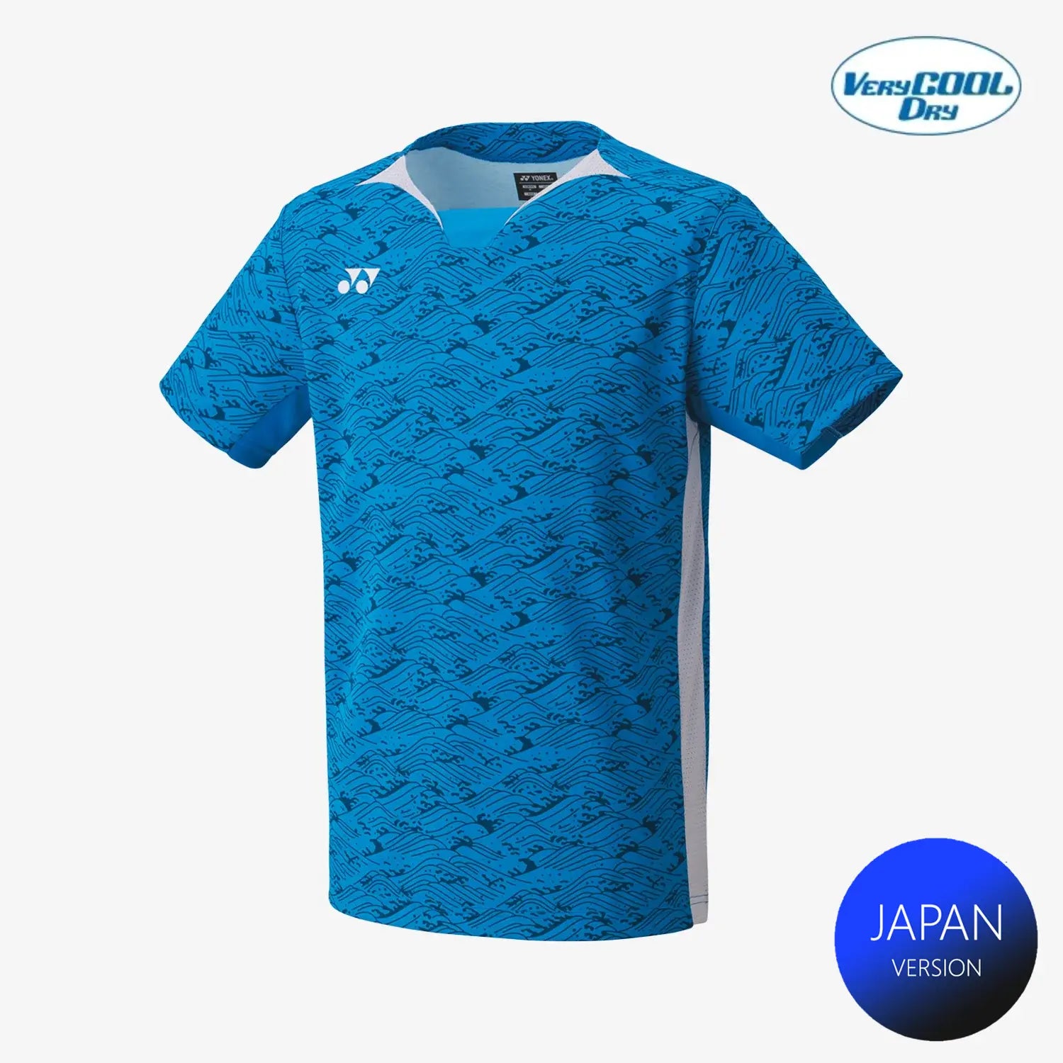 Yonex Men's Very Cool Dry Shirts 10613 - Moisture Wicking Performance T-Shirt for Tennis & Running (Blue) | Gym Workout & Outdoor Sports Apparel