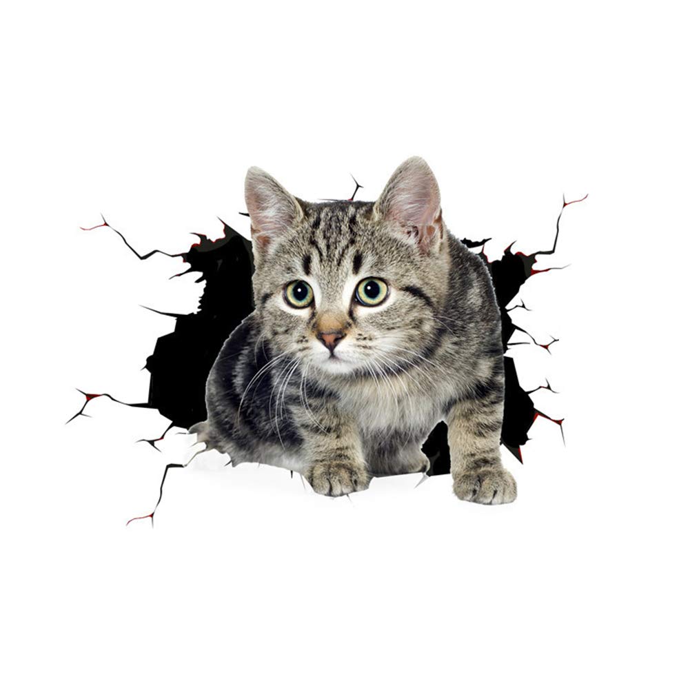 3D Dog & Cat Car Stickers - Zcargel Animal Decals for Cars, Motorcycles & Vehicles - Creative Pet Stickers for Car Decoration & Personalization - Perfect for Pet Lovers & Auto Enthusiasts (Great for Windows, Bumpers & Helmets)