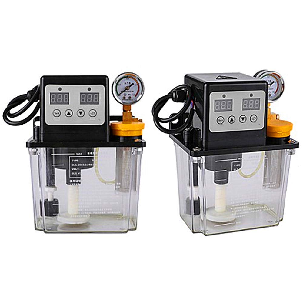 MXBAOHENG Automatic Lubricating Oil Pump - 220V Electromagnetic Lubrication System with Digital Display & Pressure Gauge (1L Capacity) - Perfect for CNC Machine Tools, Industrial Equipment & Automotive Maintenance