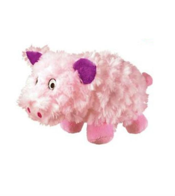 Kong Barnyard Cruncheez Pig Dog Chew Toy - Durable Interactive Pet Toy for Small & Medium Dogs - Perfect for Teething, Playtime & Anxiety Relief