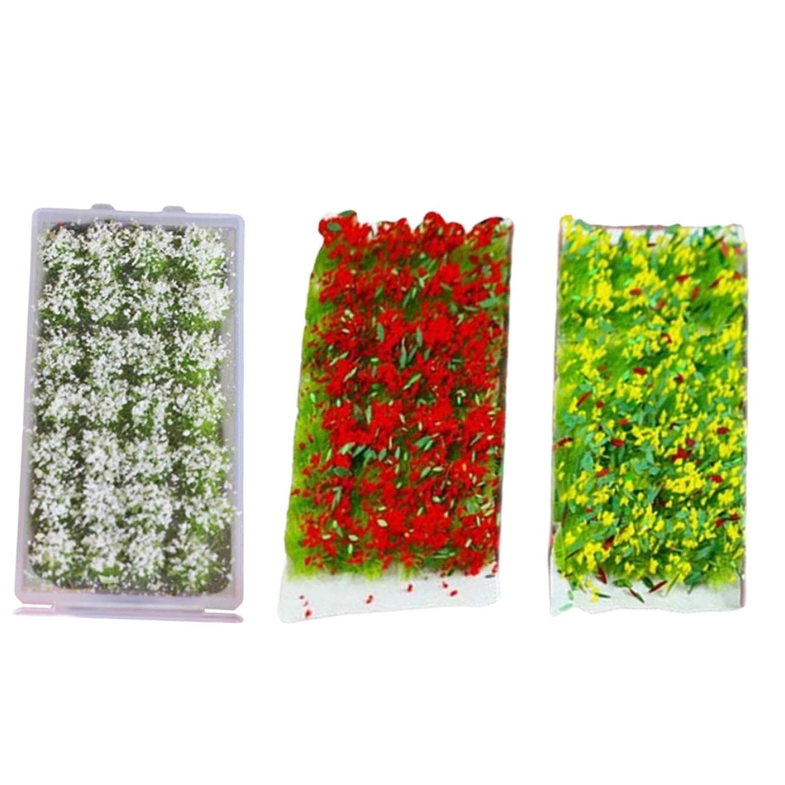 Colaxi 3-Pack Miniature Flowers for DIY Model Train Scenery - Perfect for Railway Diorama, Miniature Garden & Home Decor | Great for Craft Projects, School Models & Tabletop Displays