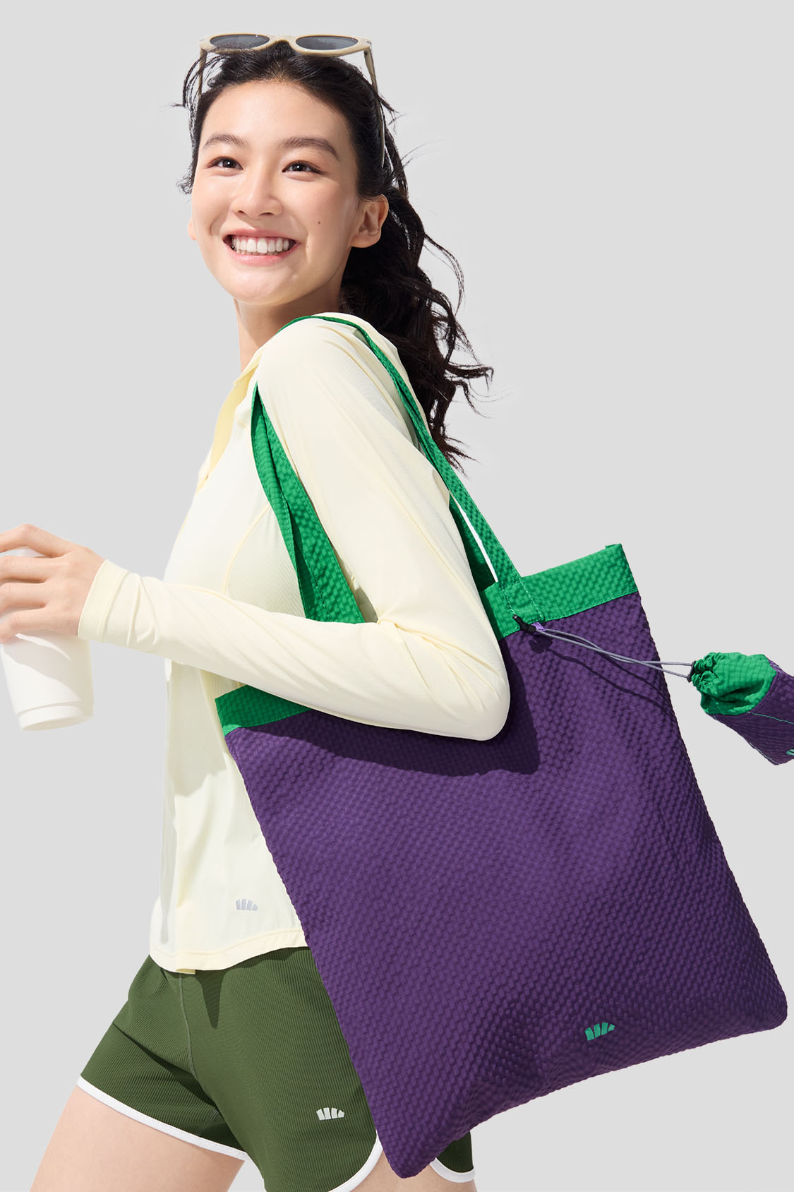 Foldable Tote Shoulder Bag GP155 - Lightweight, Durable & Stylish for Shopping, Travel & Everyday Use