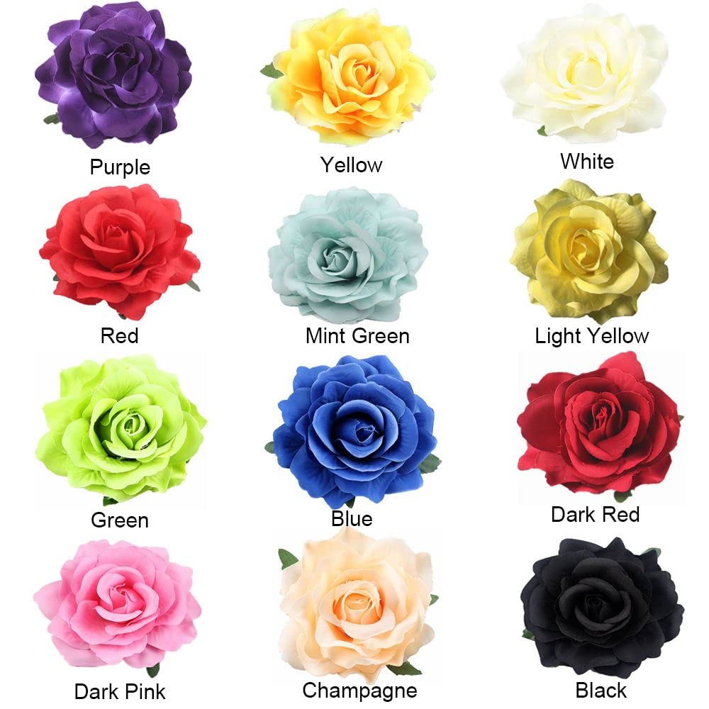 Yellow Rose Hairpin & Headdress Brooch for Brides & Bridesmaids | Wedding Accessories | Perfect for Bridal Shower, Ceremony & Photo Shoots