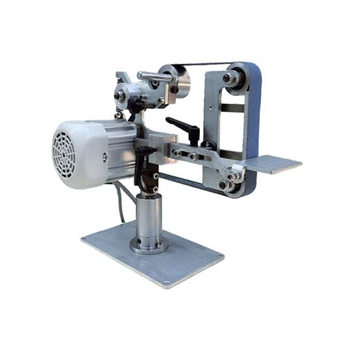550W Brushless Motor Belt Sander Machine - Vertical Belt Polisher & Grinder for Metal/Woodworking - 110V Power Tool for DIY Projects & Professional Workshop Use