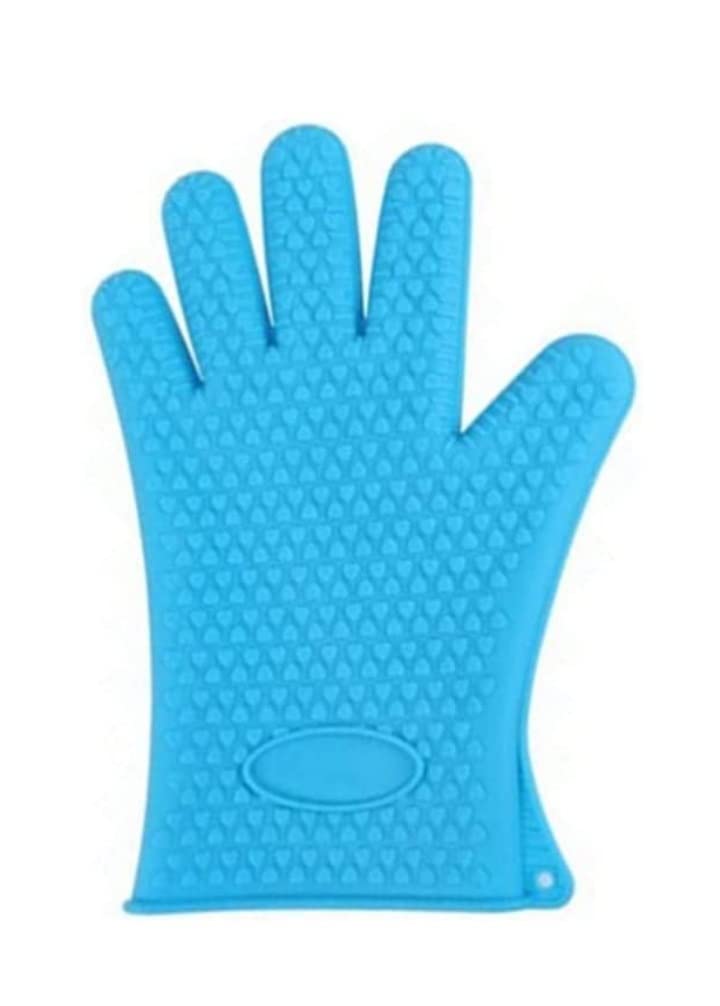 Tigrun Heat Resistant Oven Mitts & BBQ Gloves - 2Pcs Silicone Five-Finger Cooking Gloves with Anti-Slip Grip, Thickened Thermal Insulation for High Temperatures (Up to 500°F) - Perfect for Baking, Grilling, Roasting & Microwave Use