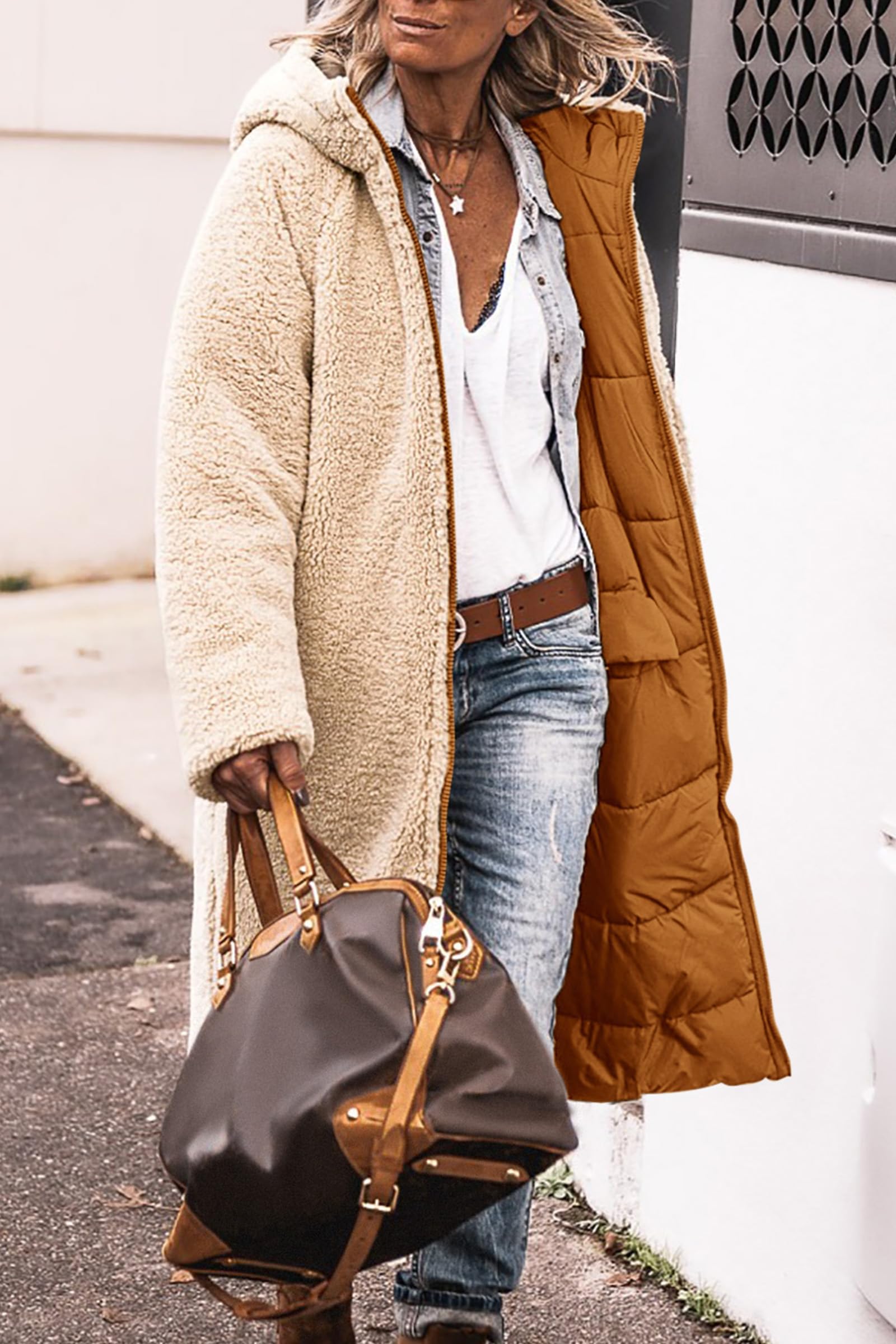 PRETTYGARDEN Women's Oversized Shearling Fleece Long Winter Coat Jacket - 2025 Fashion Trend, Warm Winter Outerwear for Women, Perfect for Cold Weather, Snow Days & Holiday Outfits