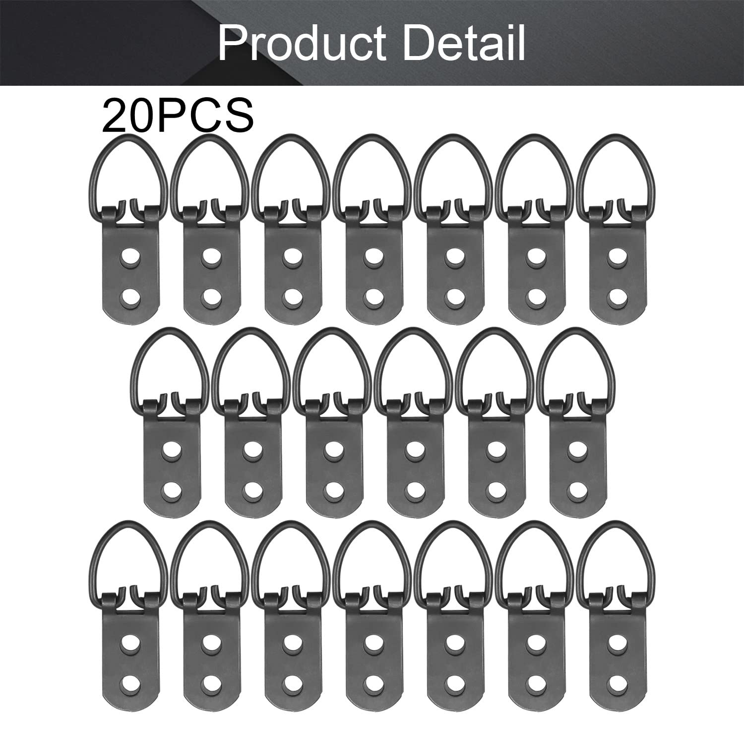 MroMax 50PCS Black Ring Frame Buckles 2.09