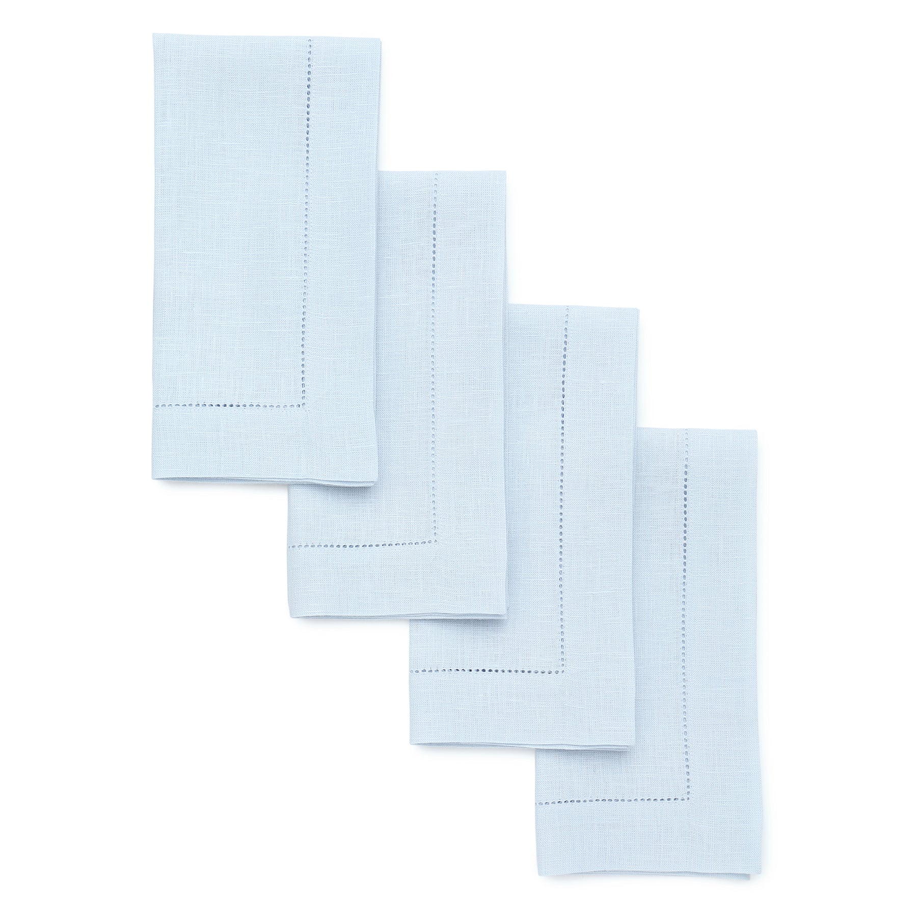 Premium Classic Hemstitch Napkins - 100% Cotton Linen Dinner Napkins for Formal Dining, Weddings & Special Occasions