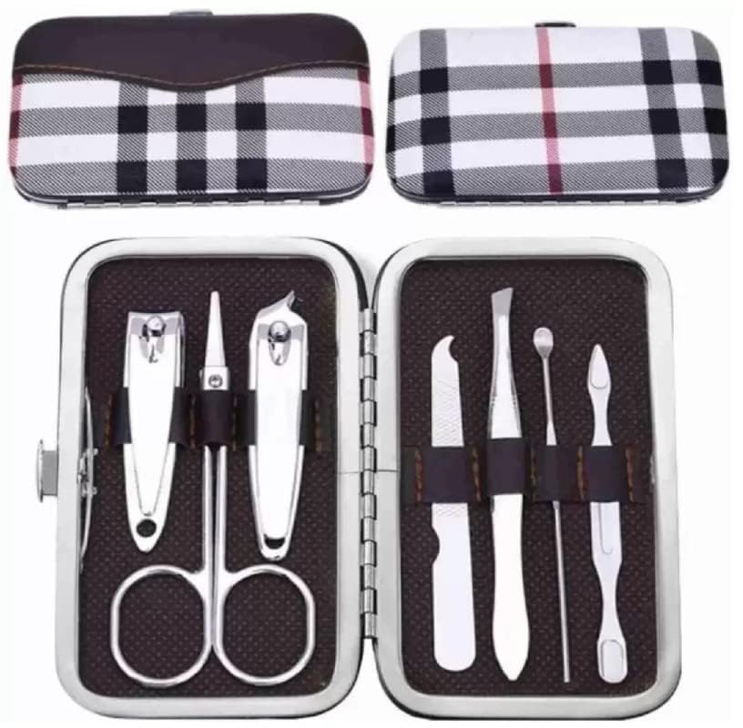 ZAUKY 7-Piece Mini Manicure & Pedicure Kit for Women - Professional Nail Clippers, Foot Care Tools for Home & Travel Use - Perfect for Salon-Quality Nails Anywhere
