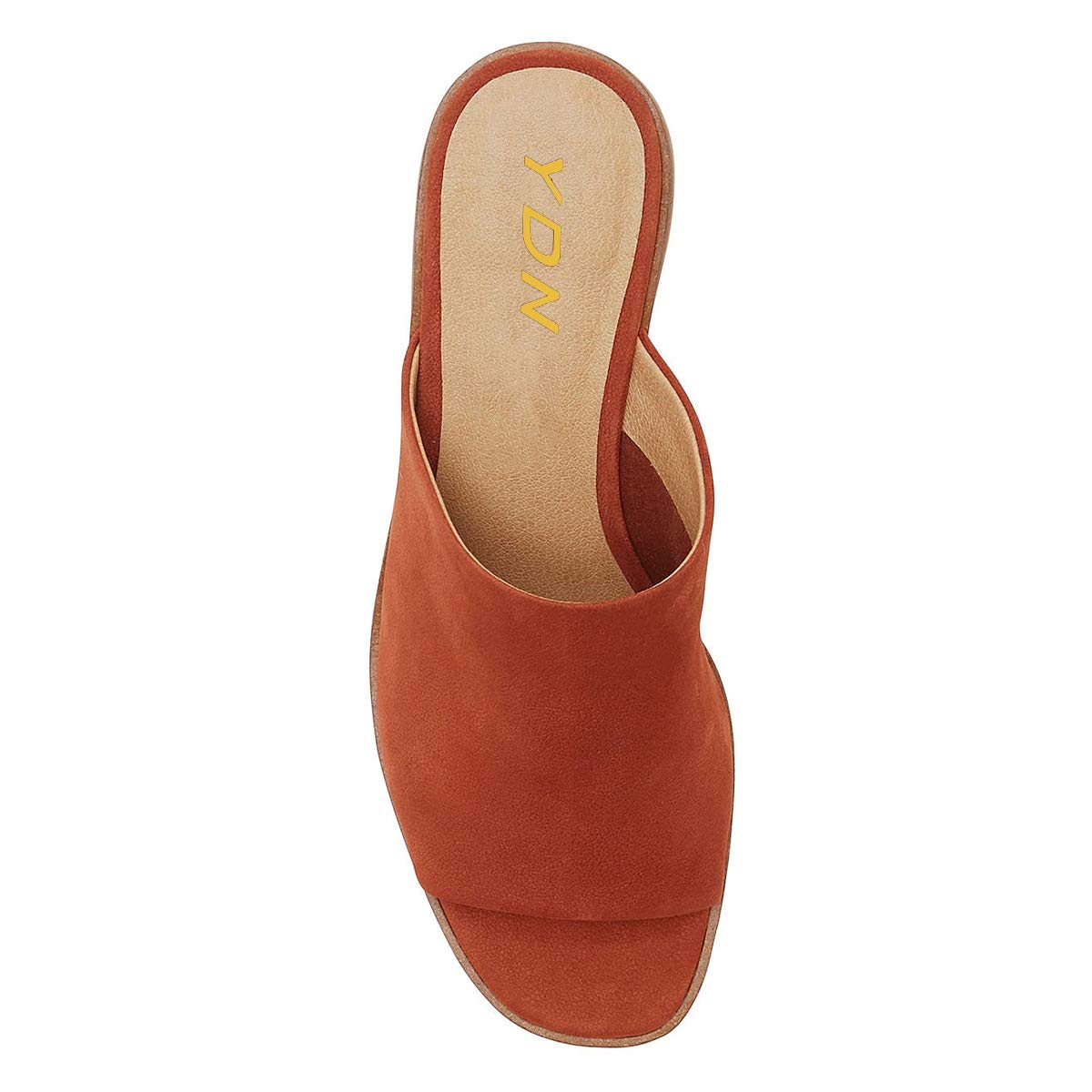 YDN Women's Casual Open Square Toe Slip-On Slippers - Chunky Stacked Low Heel Mules for Summer | Comfortable House Shoes for Date Night, Beach & Lounge Wear
