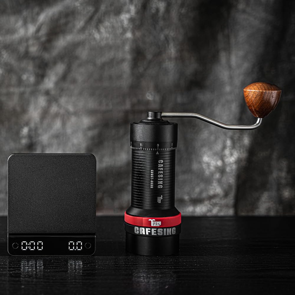 CafeSing ORCA Go Ghost Burr Hand Coffee Grinder - Portable Manual Coffee Bean Grinder for Espresso, French Press & Pour Over - Perfect for Travel, Camping & Home Brewing