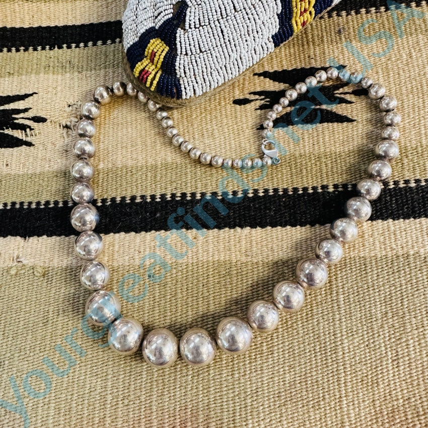 Vintage Graduated Sterling Silver Pearls Necklace for Women - Elegant Layered Pearl Jewelry Gift for Brides, Parties & Special Occasions