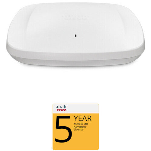 Cisco MR57 802.11ax 4x4:4 MU-MIMO Dual Band WiFi 6 Access Point Kit with 5-Year Advanced License & Support - Ideal for Enterprise, Office & High-Density Wireless Networking
