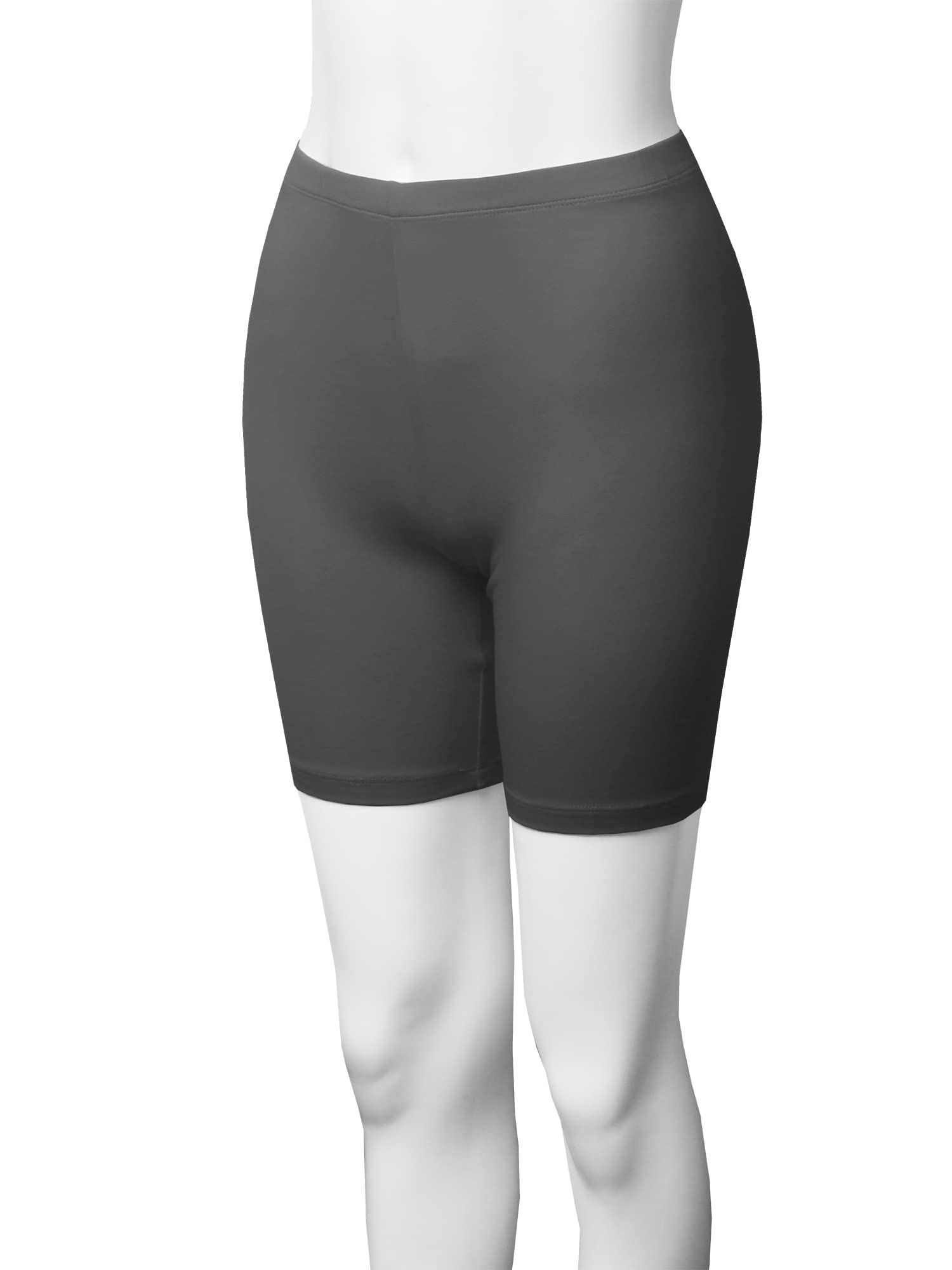 Emma Women's Essential Active Daily Cotton Mid Rise Biker Shorts - Comfortable Workout & Lounge Shorts for Yoga, Running, Cycling & Casual Wear