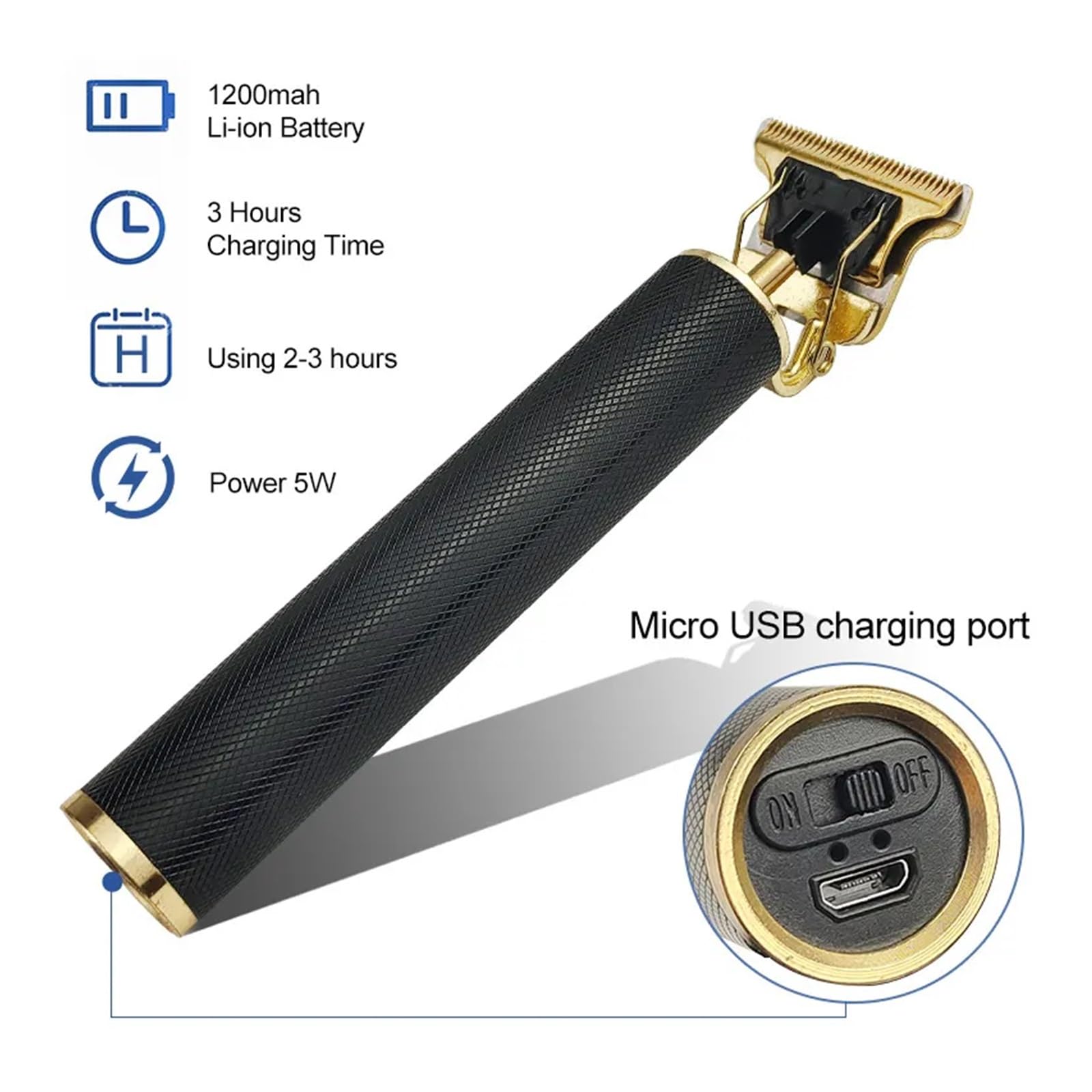 T9 Professional Electric Hair Clipper - Metal Black Wholesale Razor for Men's Grooming | Perfect for Home Haircuts, Barbershops & Styling Beards