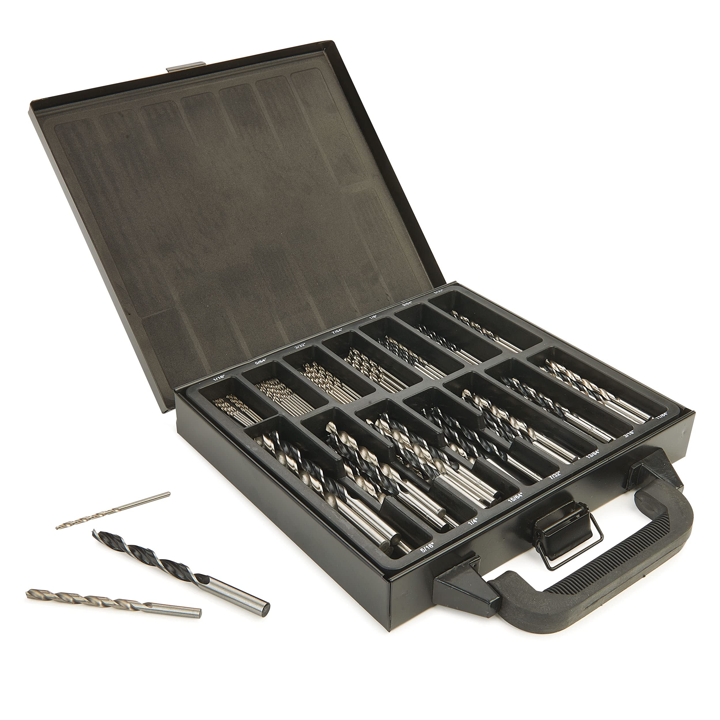 WOODRIVER 100-Piece Brad Point and Twist Drill Bit Set - Premium Woodworking & Metal Drilling Tools for DIY Projects, Home Improvement, and Professional Use