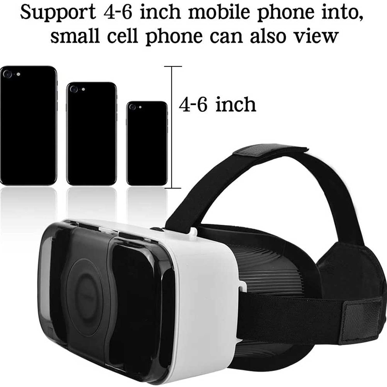 Best VR Glasses for Smartphones 4.0-6.0 Inches - Virtual Reality Headset Compatible with Android, iOS & Windows - Perfect for Gaming, Movies & 360° Videos