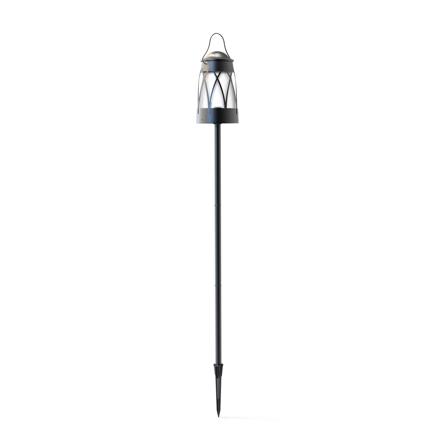 Malibu Georgetown Collection Low Voltage LED Tiki Torch & Lantern Combo - 8401-5530-01 Outdoor Landscape Lighting for Patio, Garden, and Pathway Illumination