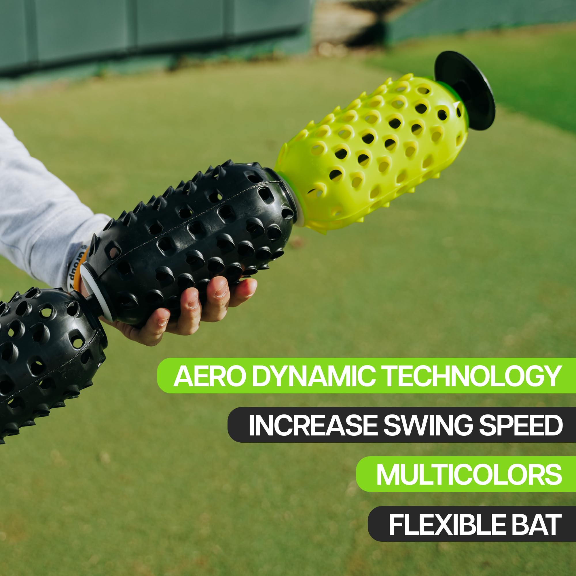 Aero Swing Baseball & Softball Swing Trainer - Air Resistance Bat Swing Trainer for Speed & Accuracy | Baseball & Softball Training Tool | Perfect for Batting Practice, Hitting Drills & Home Training
