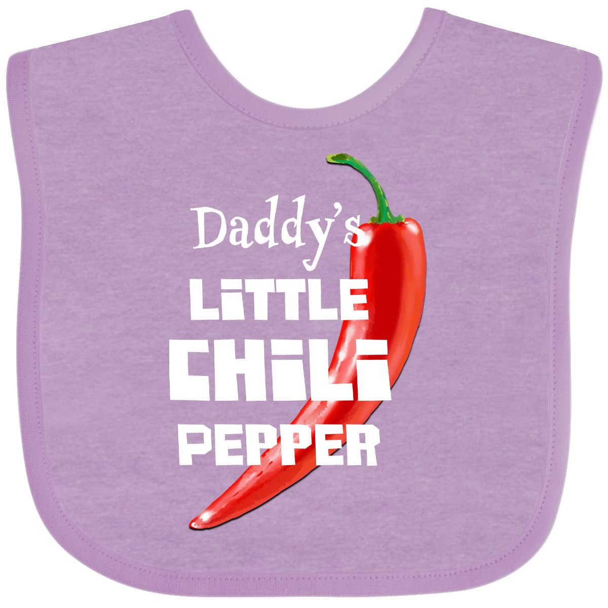 Inktastic Daddy's Little Chili Pepper Baby Bib - Soft Cotton Drool Bib for Infants & Toddlers - Perfect for Feeding Time, Daycare & Photo Shoots