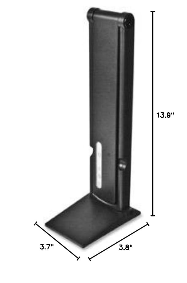 LEDU L9127 Folding H-Shaped LED Desk Lamp with 3 Brightness Levels - Adjustable Task Light for Office, Study, Reading & Bedroom (Black)