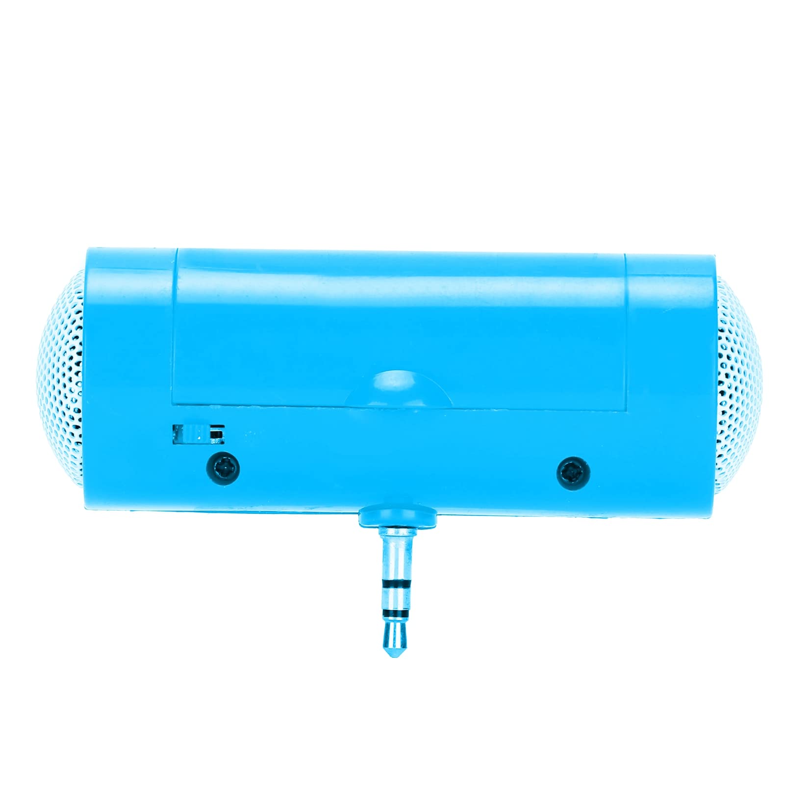 PUSOKEI Mini Portable Speaker - Plug in Speaker with 3.5mm AUX Audio Interface, Plug and Play for Smartphone, Tablet, Computer, MP3 & MP4 (Blue) | Perfect for Travel, Outdoor Activities & Home Entertainment