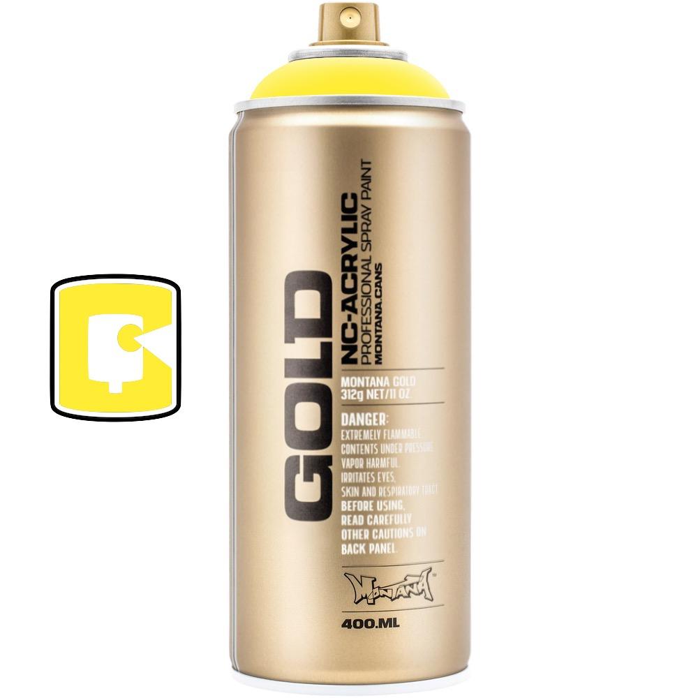 400ML Montana Gold Spray Paint - 100% Pure Yellow | Premium Aerosol Paint for Graffiti, DIY Projects & Artwork