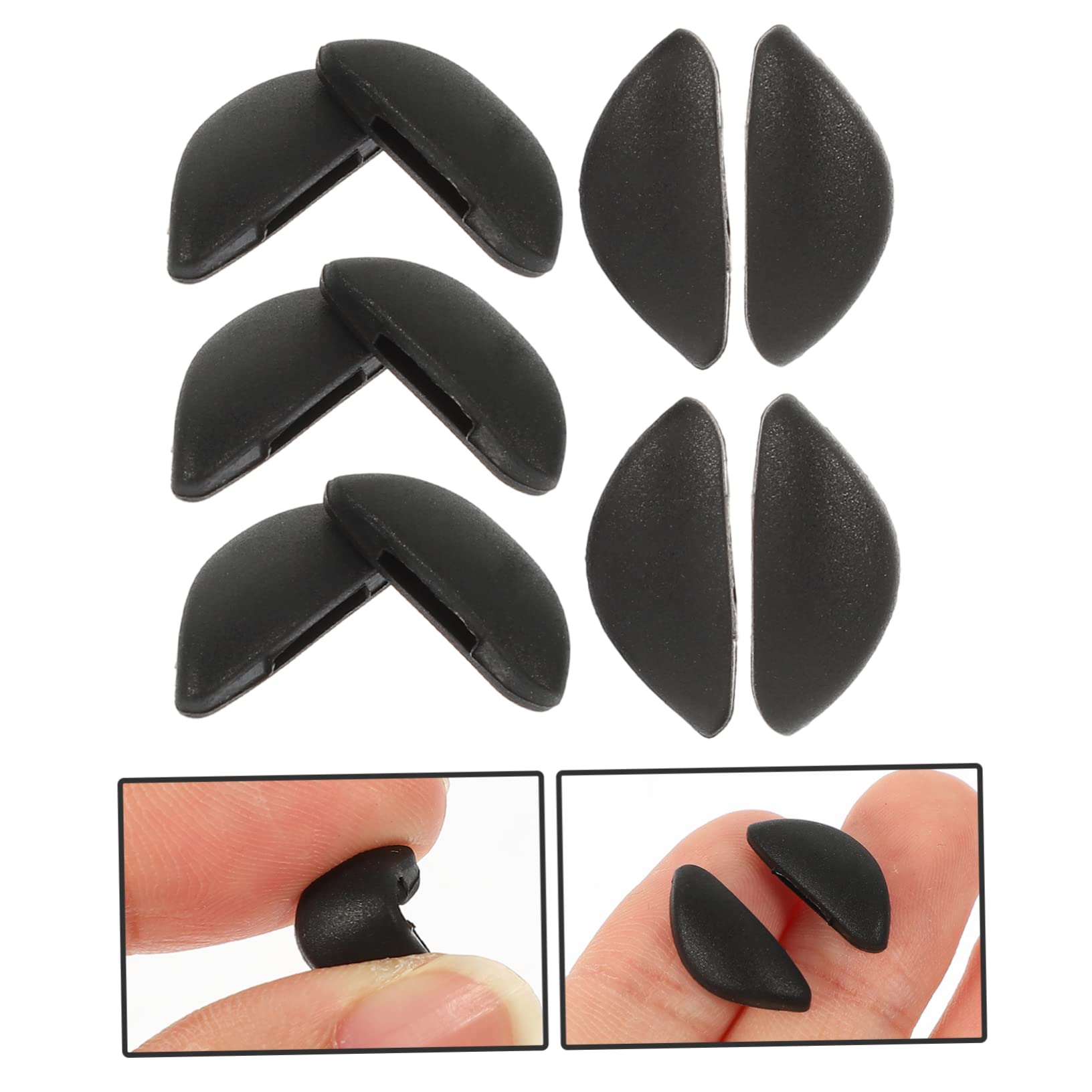 Hoement 10 Pairs Silicone Nose Pads for Glasses - Interchangeable Eyeglass Frame Replacement Nose Pads - Comfortable Anti-Slip Glasses Accessories for Reading, Computer Work and Outdoor Activities
