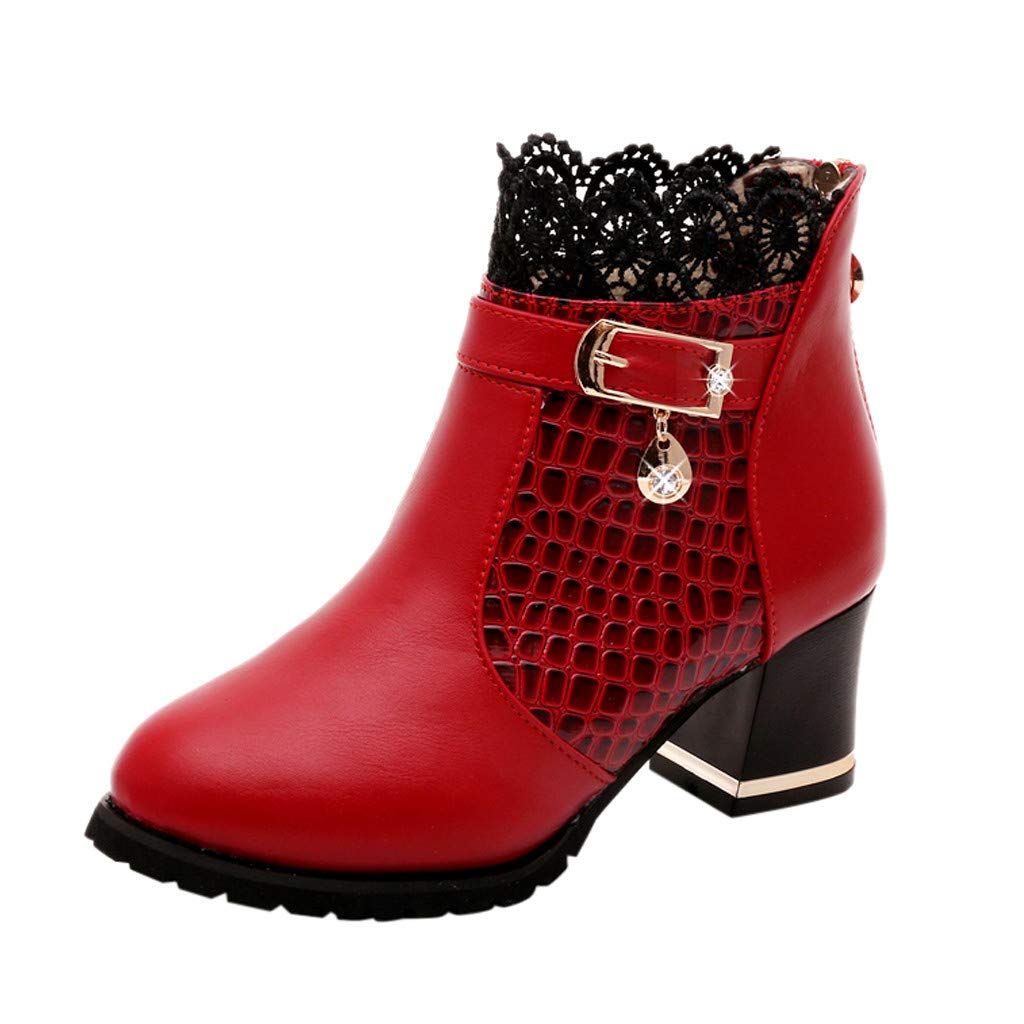 Women's Knee High Winter Boots Size 11 - Vintage Lace Leather Ankle & Wedge Snow Boots for Fall | Perfect for Cold Weather, Snow Days & Fashion Outfits