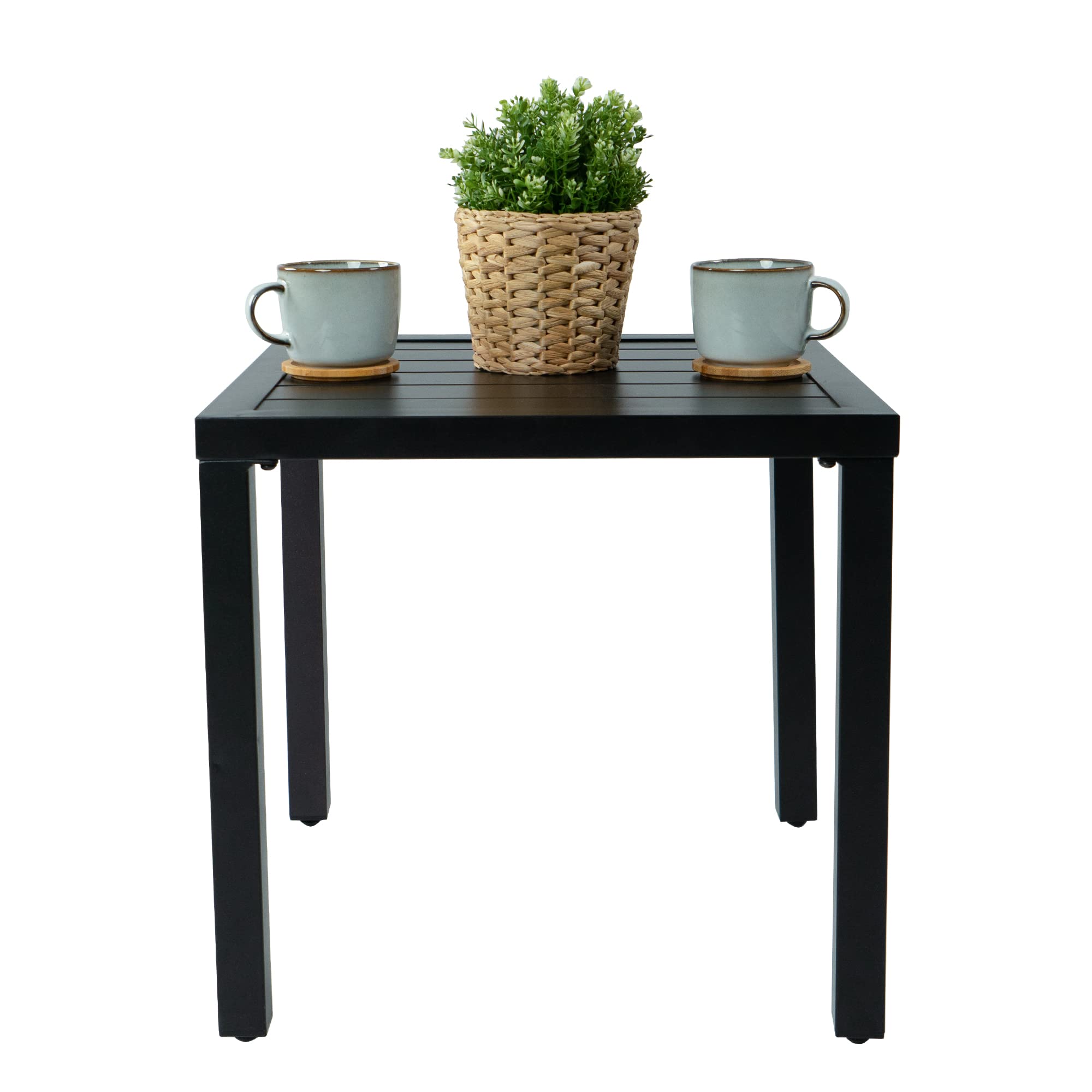 Kozyard Modern Classic 18x18 Inch Outdoor Patio Side Table - Perfect for Poolside, Garden, and Backyard Relaxation