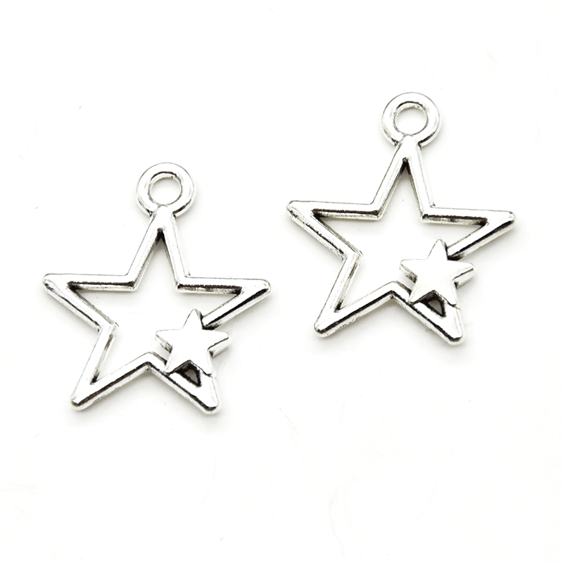 Vintage Silver Alloy Pendant for DIY Jewelry Making - Handcrafted Necklace Charms for Women, Gifts & Craft Projects