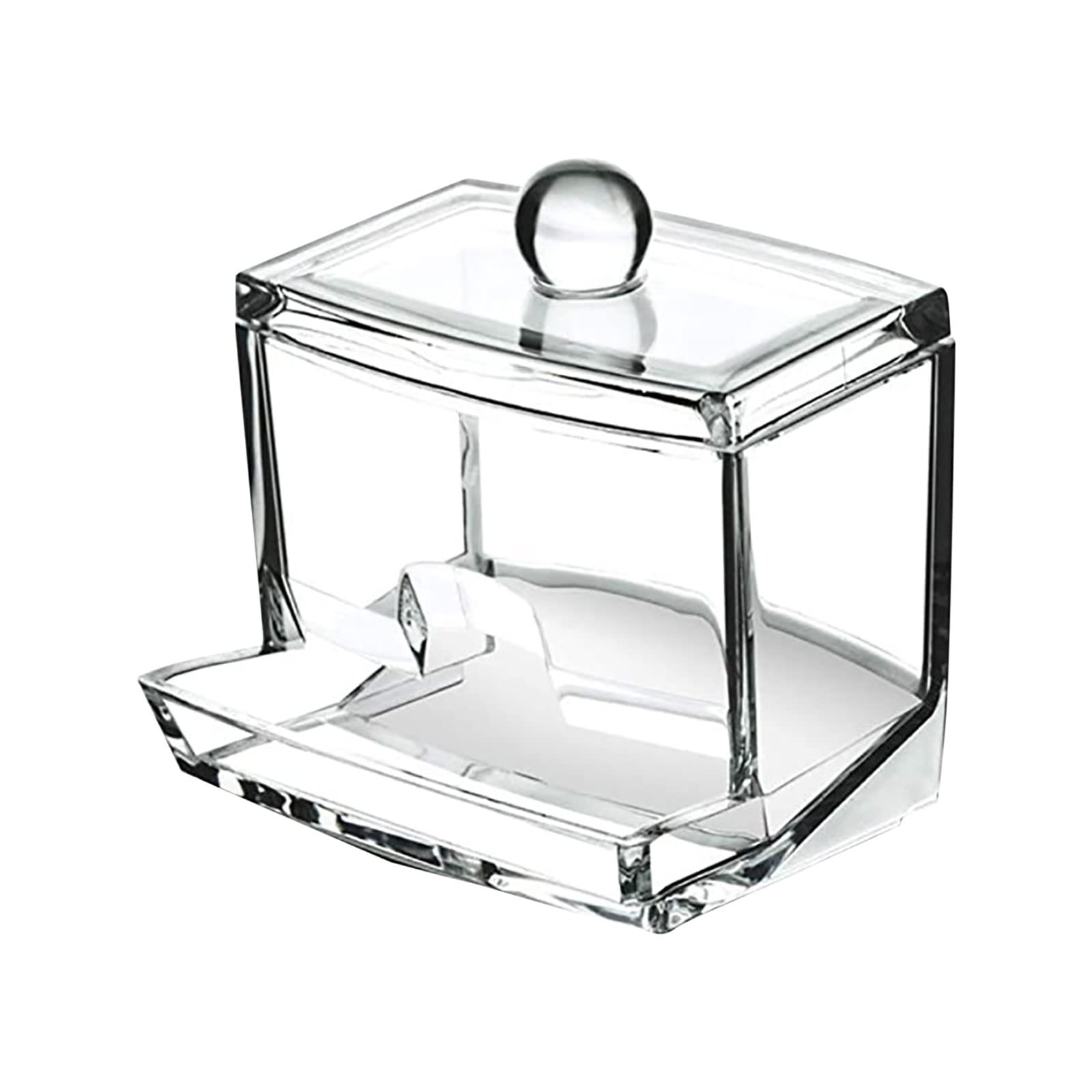 Portable Transparent Cotton Swab Storage Box - Cosmetic Cotton Pad Organizer & Jewelry Travel Case | Perfect for Makeup Vanity, Bathroom Organization & Travel Essentials
