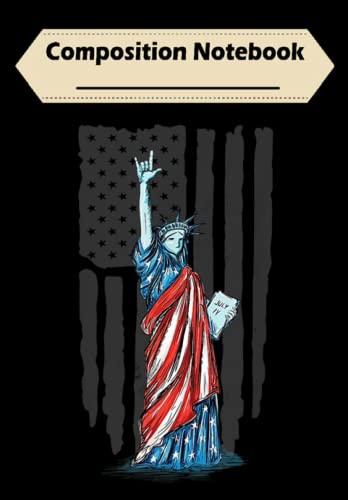 ASL 4th of July Composition Notebook - Patriotic American Flag Design with Sign Language Theme, 6x9 Inch 100-Page Blank Lined Journal for Students, Teachers & ASL Learners | Perfect for School, Note-Taking & Independence Day Celebrations