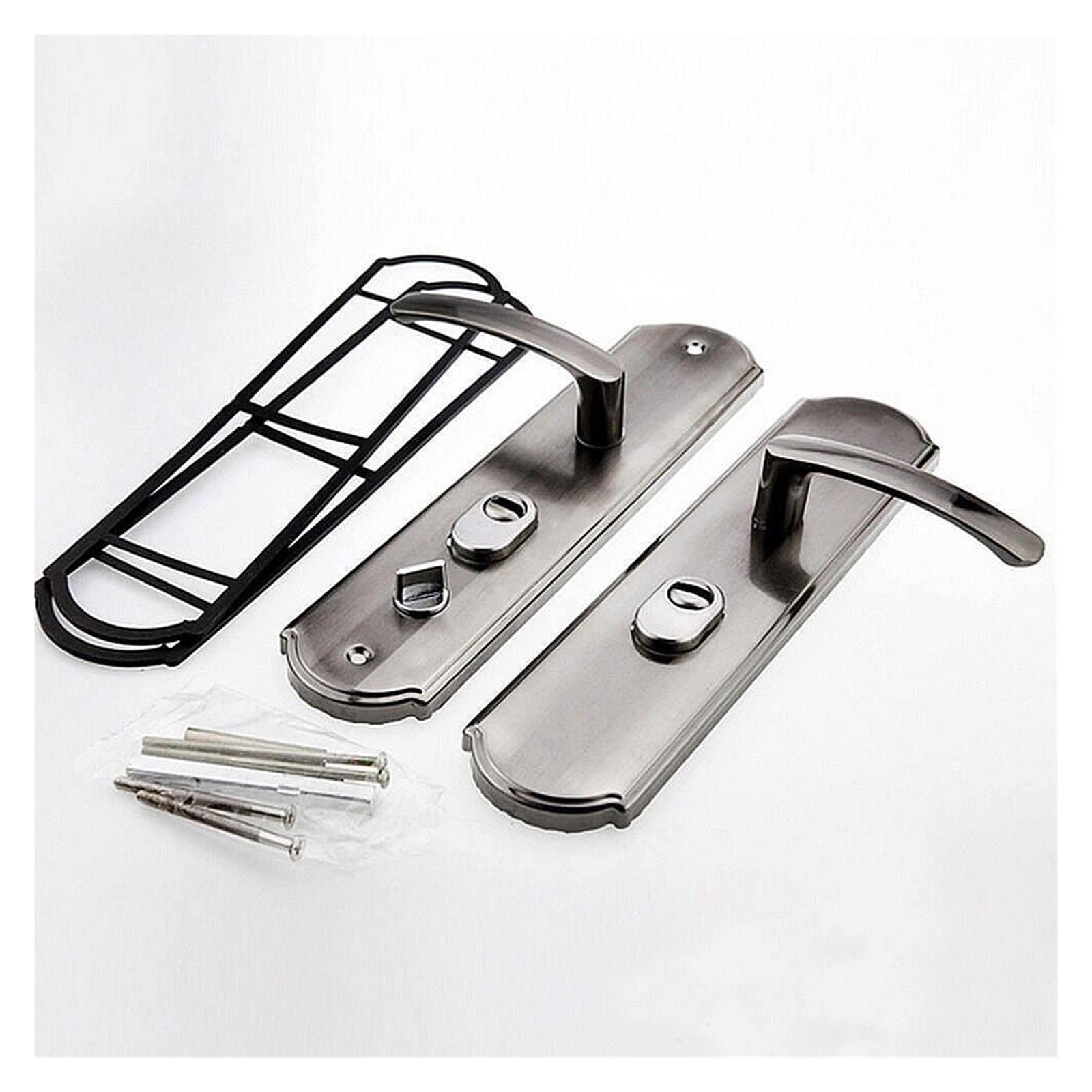 **Universal Aluminum Alloy Security Door Handle Set - Heavy-Duty Thickened Panel Lock for Home & Office - Fits Door Thickness 55-70mm - Ideal for Front Doors, Garage Entries & Commercial Security**