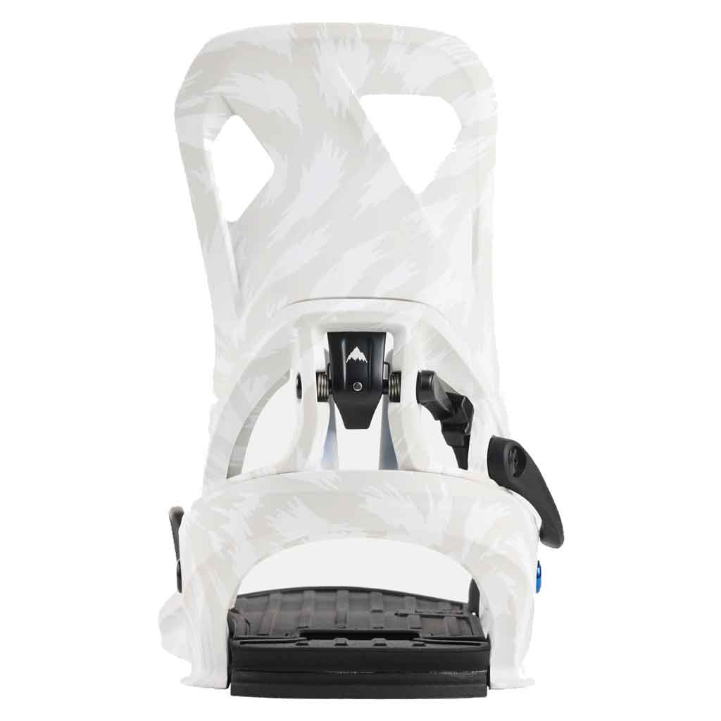 Burton 24/25 Step On Re:Flex Snowboard Bindings - Grey/White | Easy Entry System for All-Mountain Riding & Freestyle Snowboarding