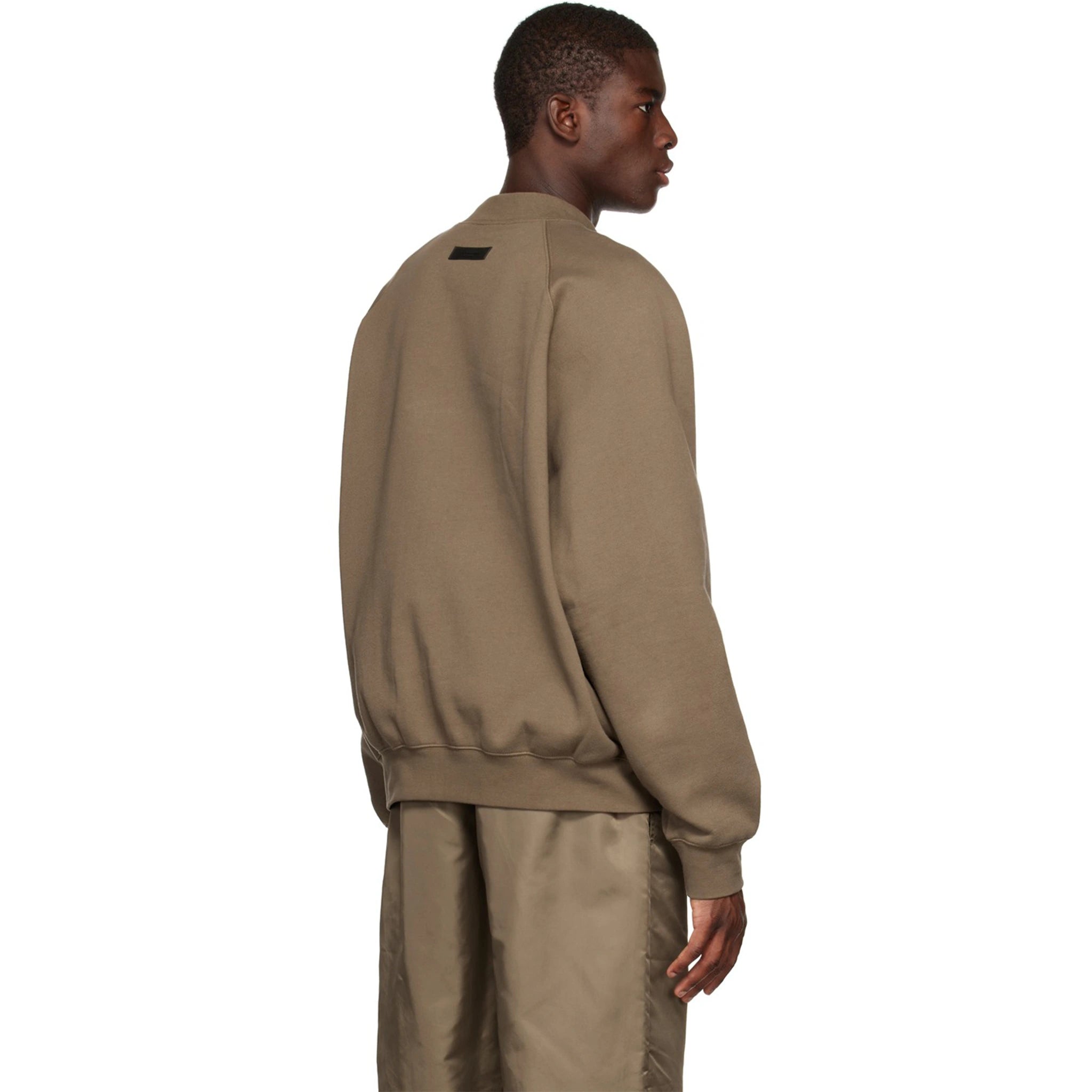 Fear of God Essentials Wood Crewneck Sweatshirt (FW22) - Men's Casual Pullover for Streetwear & Loungewear