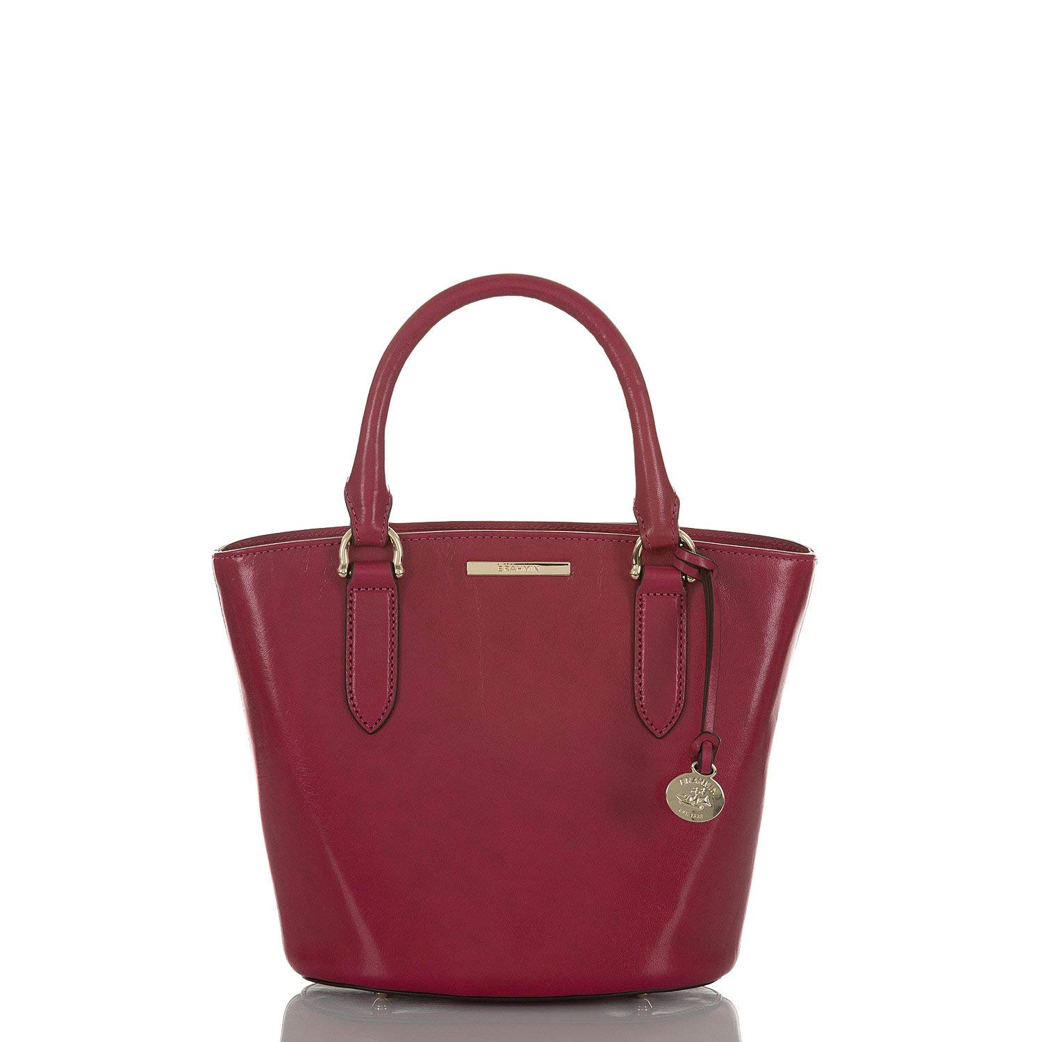 BRAHMIN Small Bowie Shoulder Bag in Fuchsia - Stylish Crossbody Purse for Women, Perfect for Work, Travel, and Everyday Use